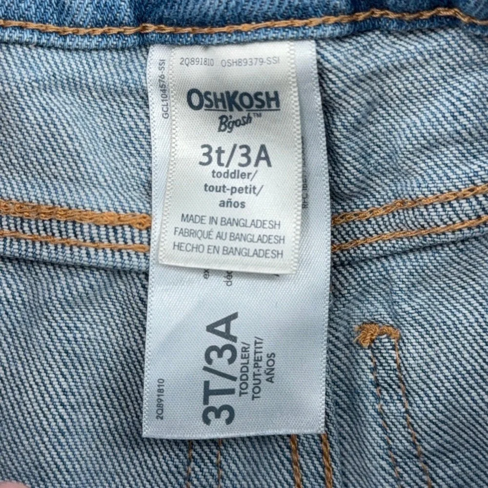 OshKosh‎ B'gosh Distressed Denim Shorts Toddler 3T Cotton Blue